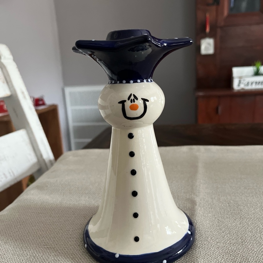Snowman Candle Holder